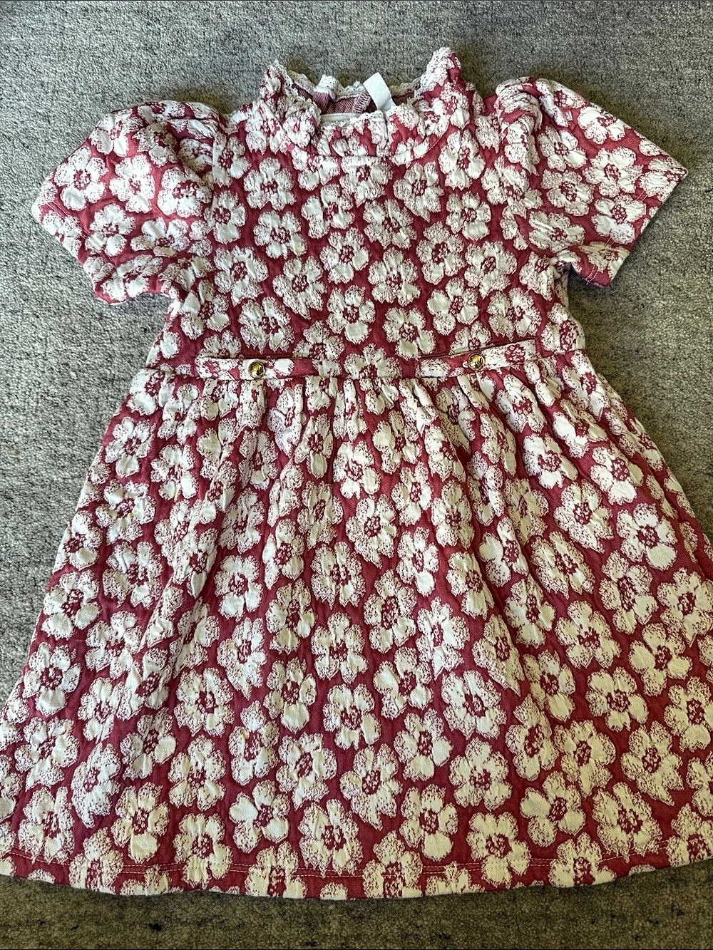Jane and Jack Floral Dress Size 3 Red & Cream